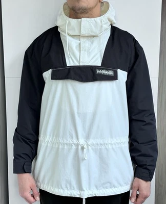 Chaqueta Napapijri The Tribe Anorak Para Hombre’s L Pullover con Capucha Azul Blanco Calce Suelto Foto 1 de 4