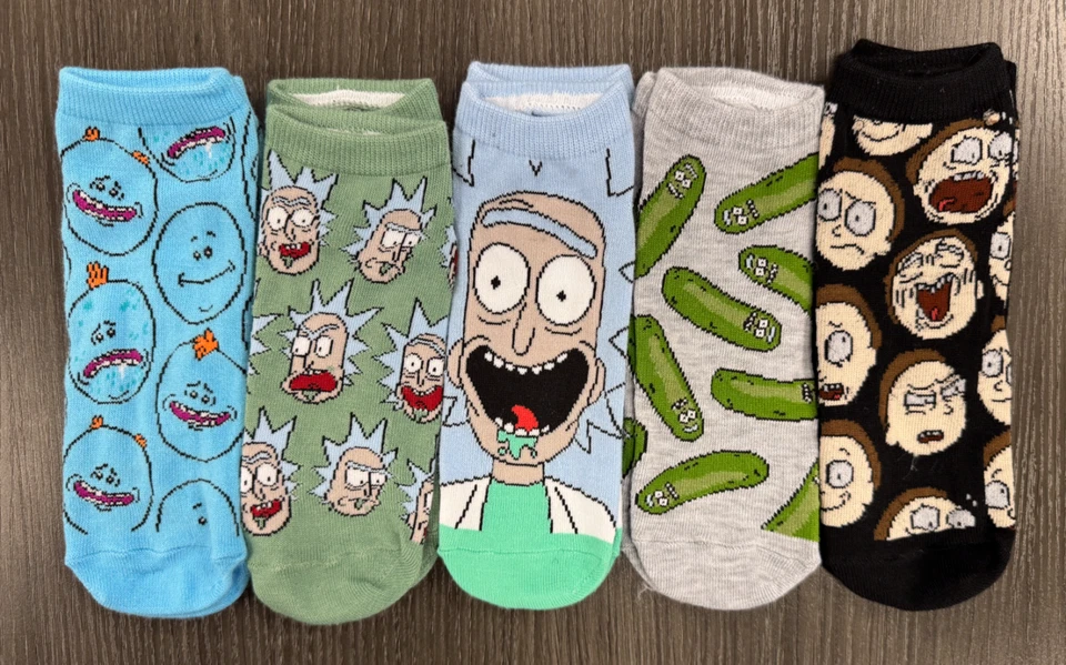 Совершенно новый - женщины - Рик и Морти - 5 пара низкого покроя носки - Изображение 1 из 1