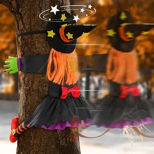 Ciondoli Halloween Strega Arrampicata Albero Tema Halloween per Decorazione Esterno - Foto 1 di 12
