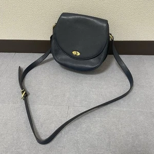 Bolso de hombro Coach vintage Madison Turnlock de cuero azul marino 601, - Imagen 1 de 17