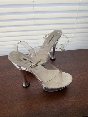 Tacones de plataforma acrílicos vintage años 70-80 de 'Delicious' Foto 1 de 4