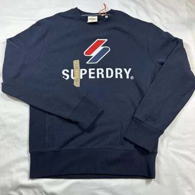 Superdry Sudadera Hombre Pequeña Cuello Redondo Polar Logo Azul Foto 1 de 4