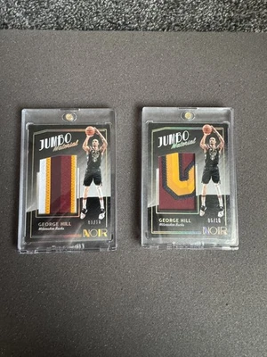 George Hill 2018-19 Panini Noir Jumbo Material Parche Prime/10 X 2  Foto 1 de 4