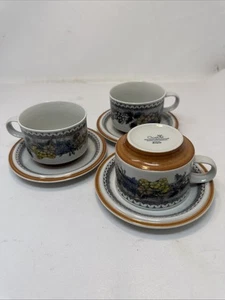 Goebel Burgund Tassen und Untertassen - 3er Set - Bild 1 von 2