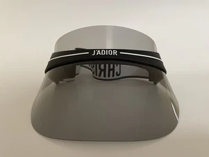 Authentic Christian Dior DIORCLUB1 0H3 Black/White Adjustable Grey Visor Hat - Imagen 1 de 7