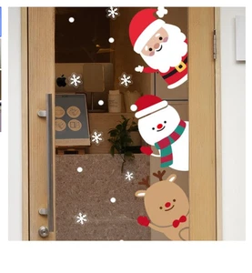 Christmas Sticker Window Decoration Snowflake Tree Poster Sheet - Picture 1 of 3