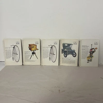 Vintage Note Books 70’s / 80’s Era. Educational Inventions Themed 6”x4” 5 Total - Image 1 of 4