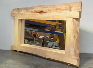 Waney Live Edge Pine Mirror | Rustic Style, Flat Mirror, Natural finish - Picture 1 of 6