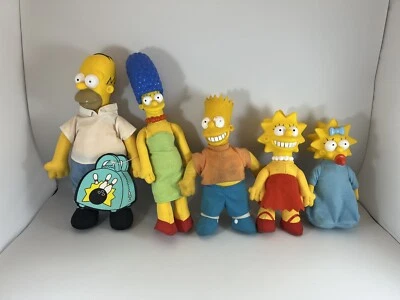 Muñecos de peluche Burger King de Los Simpson 1990 de colección, juego completo de 5 figuras  Foto 1 de 4