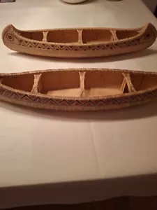 2 Stück Deko (Spielzeug) Boot Indianer Kanu aus Kunststoff - Bild 1 von 3