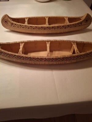 2 Stück Deko (Spielzeug) Boot Indianer Kanu aus Kunststoff  - Bild 1 von 3