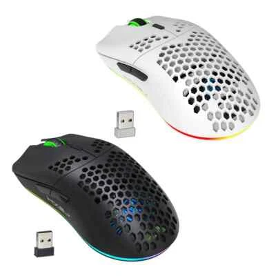 HXSJ T66 Wireless Gaming Mouse,2.4GHz Lightweight Honeycomb Shell Ergonomic RGB - Image 1 of 4