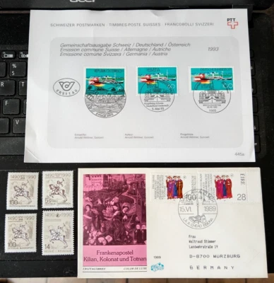 JOINT ISSUE 6x FDC + MNH GERMANY France Australia Ireland Austria Switzerland - Image 1 of 4