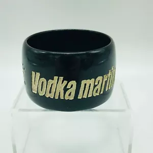 Brazalete Jessica Kagan Cushman Vodka Martini Agitado Negro Tallado - Imagen 1 de 5
