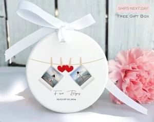 Adorno Foto Pareja Personalizado - Personalizado 2 Fotos y Fecha - Idea Regalo Boda - Imagen 1 de 3