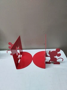 Disney Mickey Mouse Collection , 2 Michael Graves Muller Design Red Bookends - Picture 1 of 12