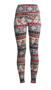 No Boundries Juniors 3XL (21) Let It Snow Velour High Rise Xmas Leggings Fox - Picture 1 of 4