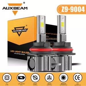 2PCS AUXBEAM HB1 9004 LED Bulbs Headlight 12000LM White 6000K High Low Beam Kits - Foto 1 di 12