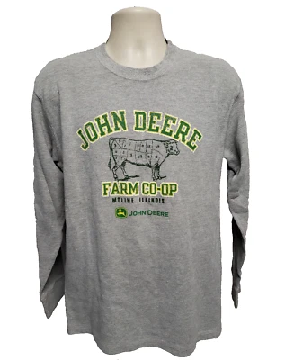 Sudadera gris grande John Deere Farm Coop Moline Illinois adulto Foto 1 de 4