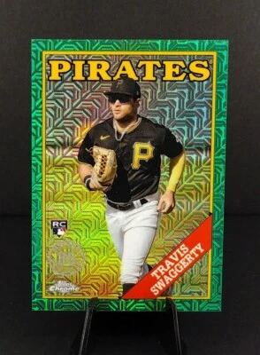 2023 Topps Chrome Update Mojo Refractor - Travis Swaggerty RC Green Parallel /99 - Image 1 of 2