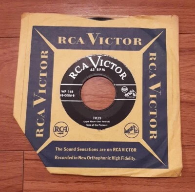 Sons of the Pioneers 45 Trees / The Timber Trail RCA Victor WP 168 vg+ - Image 1 of 2