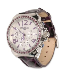 Lancaster Italy 302603 Womens Watch Purple Crystals L17FD 37mm - Picture 1 of 3
