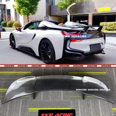 Real Carbon Fiber Rear Trunk Lip Spoiler Wing Bodykit Refit For BMW i8 2014-2018 - Image 1 of 4