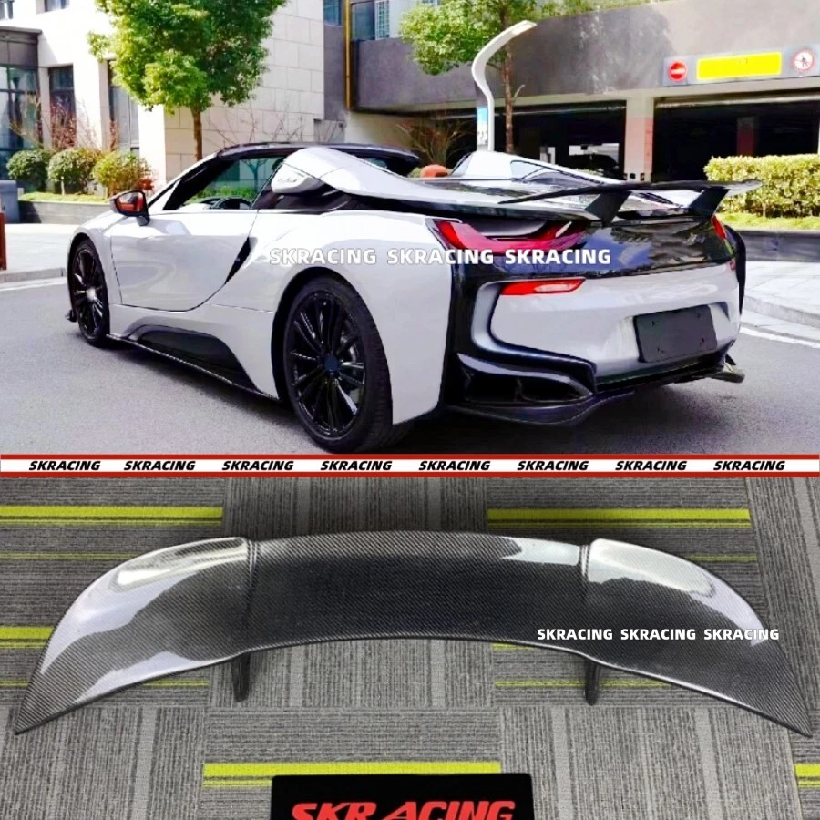 Real Carbon Fiber Rear Trunk Lip Spoiler Wing Bodykit Refit For BMW i8 2014-2018 - Image 1 of 4