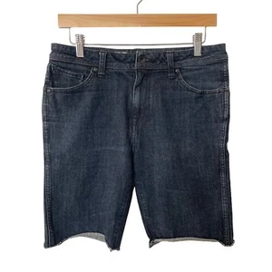 Volcom Youth Boys Size 30 Bermuda Jean Shorts Tight Fit Blue Denim 2x4 Cut Off - Picture 1 of 16