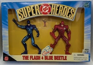 Hasbro DC Super Heroes The Flash & Blue Beetle with The Atom 1999 Action Figures - Picture 1 of 5