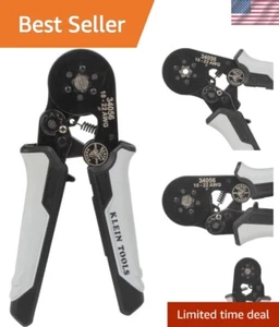 Klein Tools 34056 Ferrule Crimping Tool, Hex Crimper Pliers for 10 to 22 AWG Wir - Picture 1 of 11