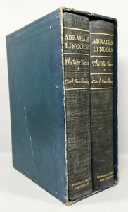 ABRAHAM LINCOLN: THE WAR YEARS Box Set Vol. 1 & 2 Hardcover 1939 Sandburg - Picture 1 of 24