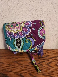 Vera Bradley Travel Cosmetic Bag 11x7 Untied/open - Picture 1 of 9