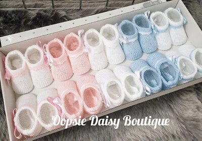 SPANISH OWN BRANDED Baby Knitted Spanish Booties Size 0-3mth