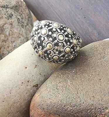 Anillo John Hardy Talla 7 Cúpula Oro 18kt y .925 Foto 1 de 4