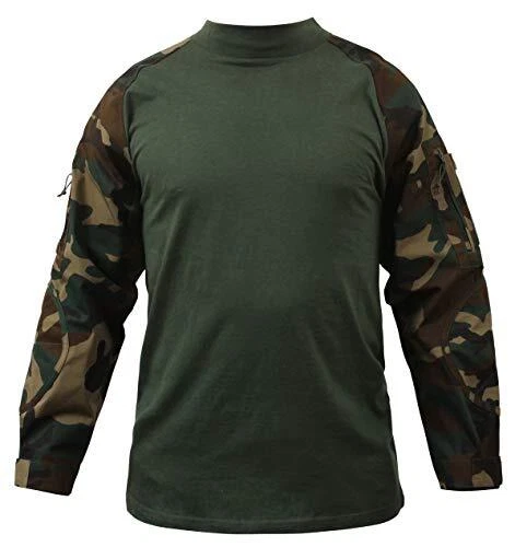 Camisa de combate Rothco, camuflaje Woodland, Foto 1 de 1