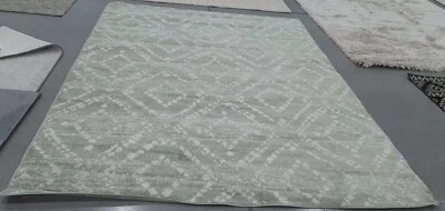 绿色/象牙白 8 英尺 - 0 英寸 x 10 英尺 - 0 英寸背着色地毯,降价 1172762036 ADR131Y-8 — 第 1/4 张图片