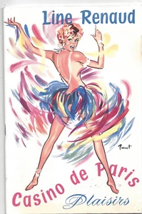 Programa de casino 1962 Line Renaud Casino de Paris Les Girls de Charley Ballet en muy buena condición - Imagen 1 de 3