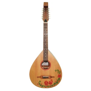 Neue Akustikgitarre 12 Saiten Folk Laute Vihuela Kobza handbemalt Naturholz - Bild 1 von 11