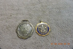Old WWII Era US Military Army Eagle Insignia American Legion Pocket Watch Fob - Picture 1 of 3