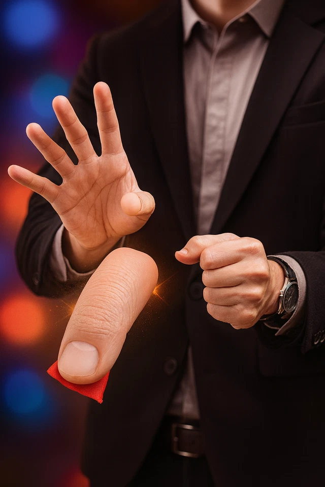 Thumb Tip Magic Fake Thumb Magicians Rubber Thumb Vanish Tricks Close Up UK - Image 1 of 4