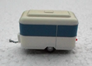 Busch H0 Anhänger Nagetusch Verkaufswagen blau weiß Modellauto M 1:87 Eisenbahn - Bild 1 von 4