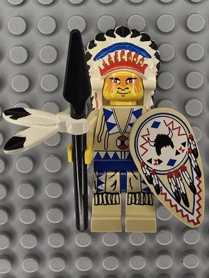 Lego Western Minifigura WW024 Indian Chief 2 Foto 1 de 4