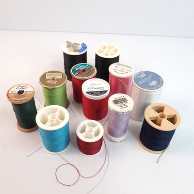 Thread X 12 Spools Assorted Lot Vintage to Now - Image 1 of 4