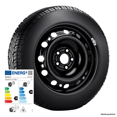 Stahl-Winterkomplettrad 15'' mit Semperit Speed-Grip 5 185/65 R 15 88T, rechts - Bild 1 von 2