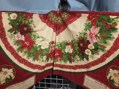 "Holiday Finery" Tree Skirt Cotton Fabric Panel - Image 1 of 3