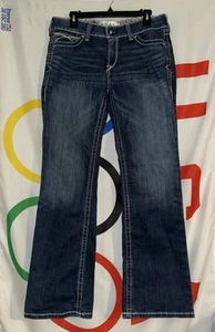 Ariat Mid Rise Bootcut Jeans Womens 31R Medium Wash Real Denim Cowgirl - Picture 1 of 12