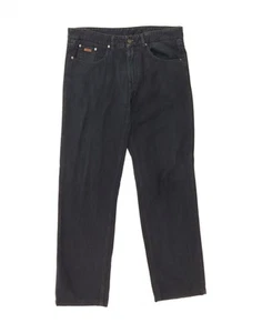 Pantalones de mezclilla rectos para hombre CERRUTI 1881 W33 L30 algodón negro AZ29 - Imagen 1 de 3
