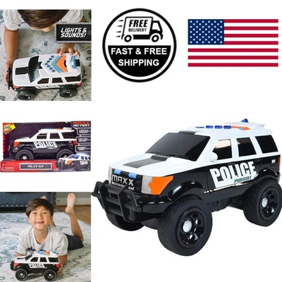 Juguete SUV policía LED brillante de 12 pulgadas para niños con efectos de sonido realistas Foto 1 de 4