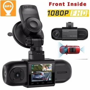 Campark GPS Mini Dual HD 1080P Dash Cam Front Inside Dual Lens Car DVR Camera - Picture 1 of 8